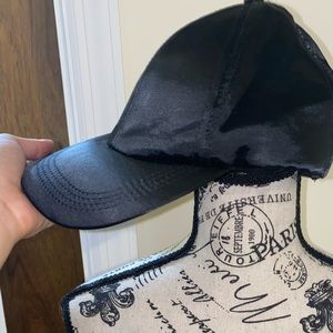Silky black hat